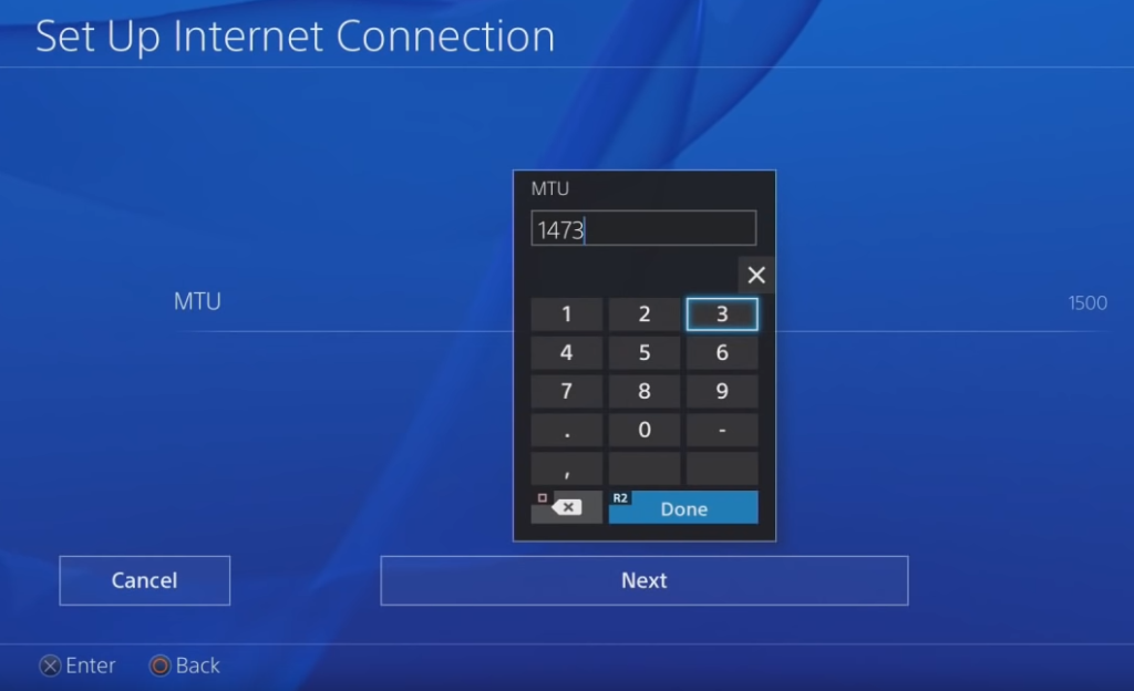 playstation 4 mtu settings